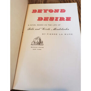Beyond Desire Pierre La Mure 1955 Hardcover 1st Edition